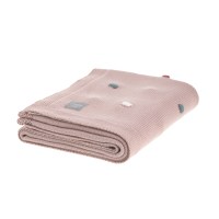 Little Pea_Laessig_LÄSSIG_Knitted Blanket_Dots Dusky pink_1